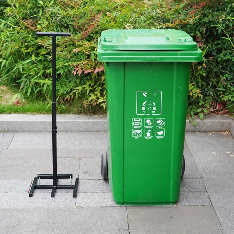 BINGOX Manual Trash Compactor, Waste Recycling Hand Tool for Outdoor Use, Touchless Bin Compactor for 120-660L Wheelie Bins, Iron Compacting Trash Can - Image 3